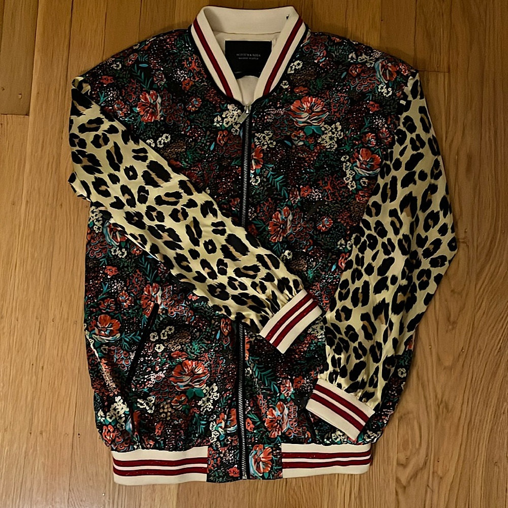 Scotch and Soda silky printed bomber